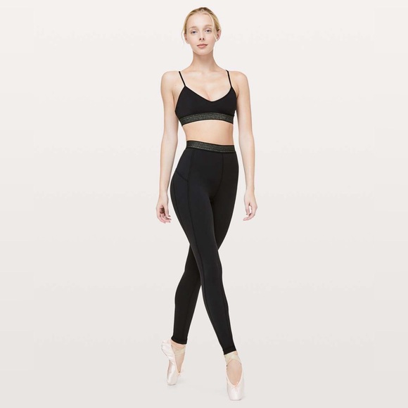 lululemon athletica Pants - Lululemon✨Principal Dancer Golden Lining Tight *28"✨Black✨RARE LIKE NEW✨sz 6